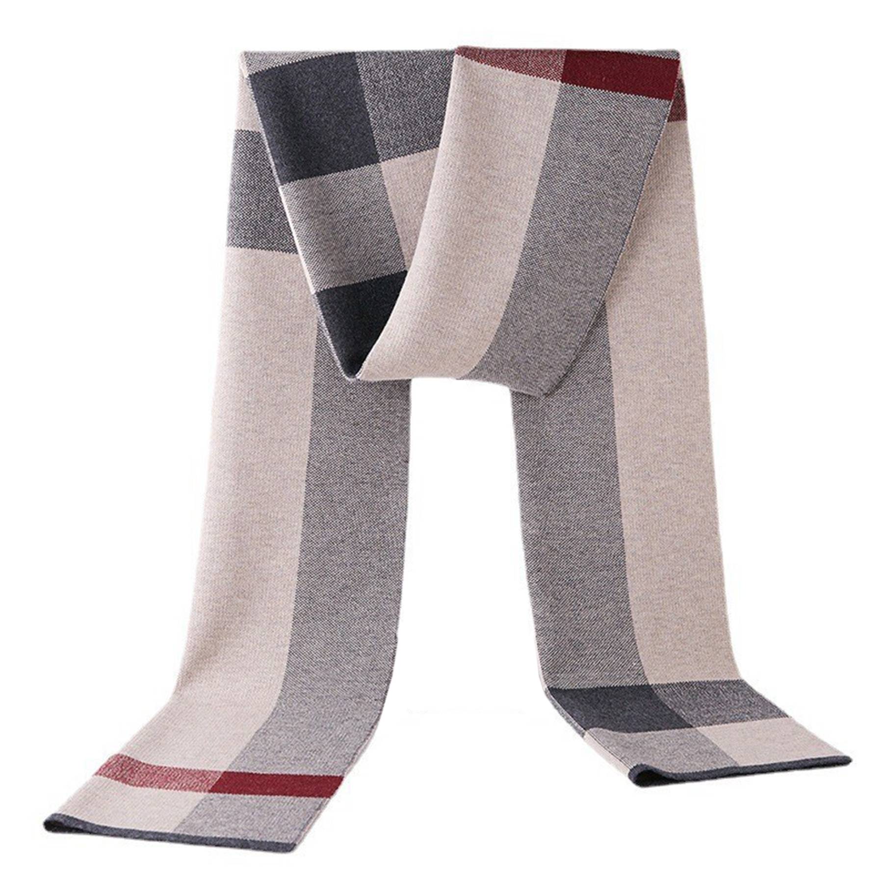 Wool Autumn and winter versatile striped scarf 5