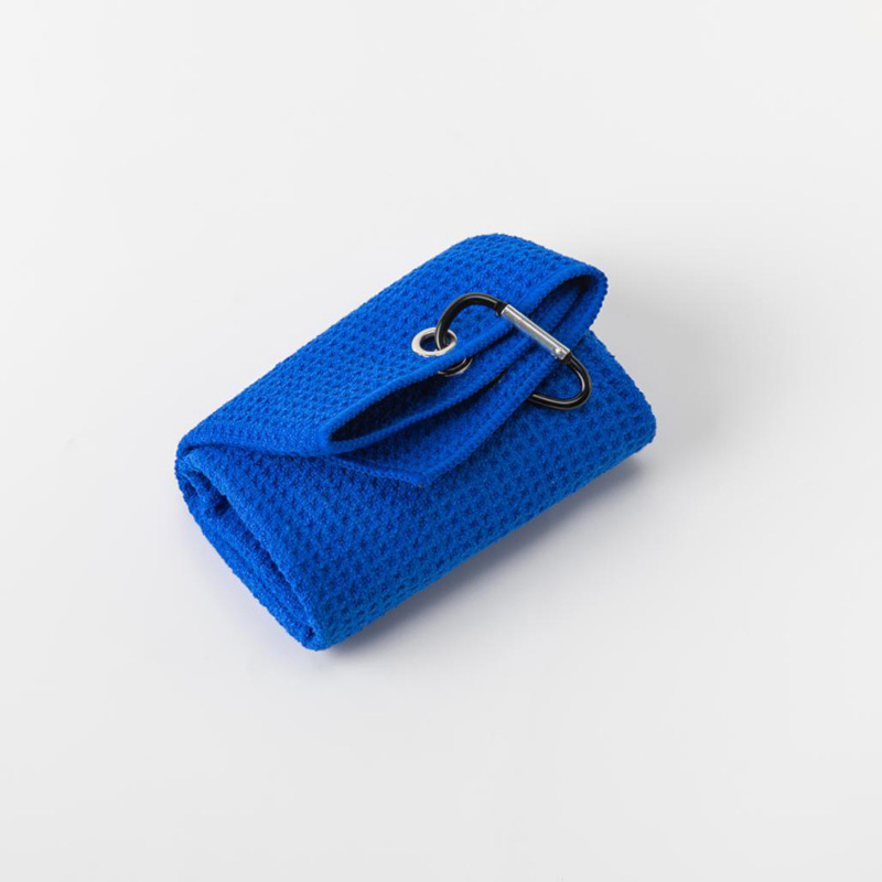 Microfiber Fabric Waffle Pattern Golf Towels w/Carabiner Clip 21