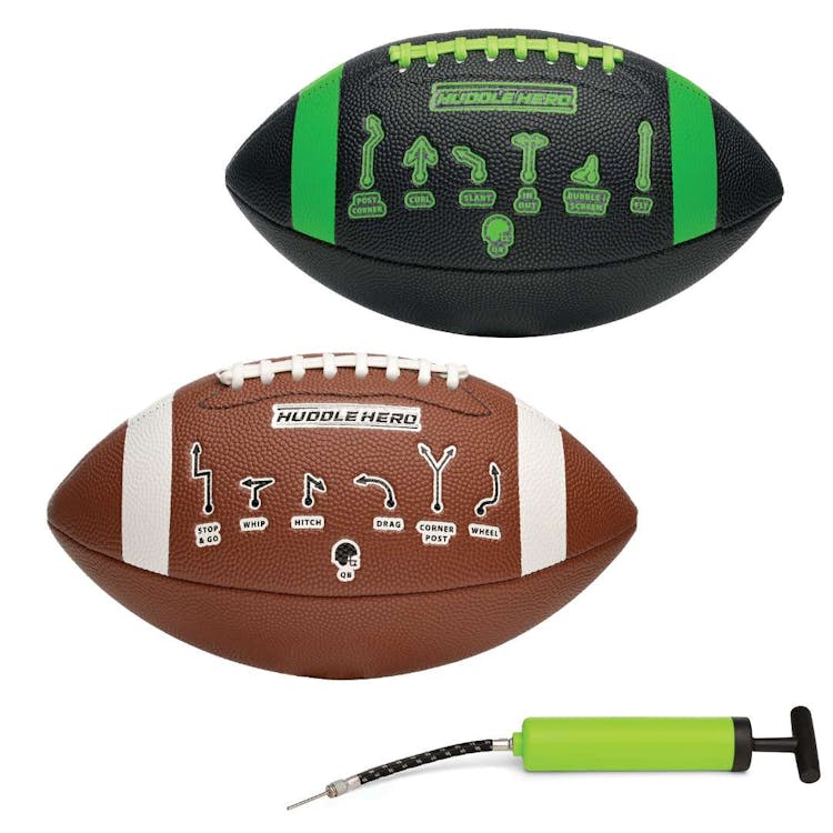 Footballs - Black and Brown with Plays Mini Size 9" 1