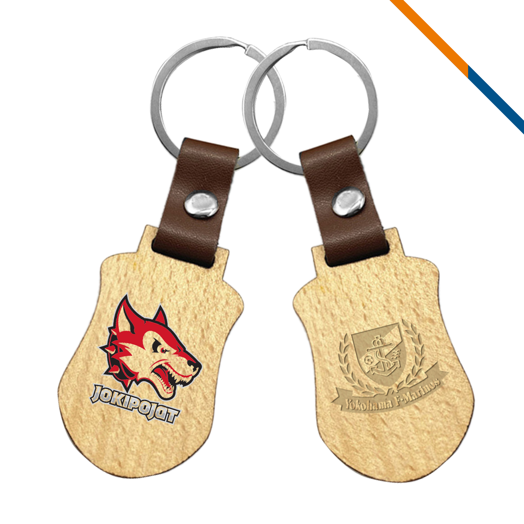 Badge Wooden Keychain 3