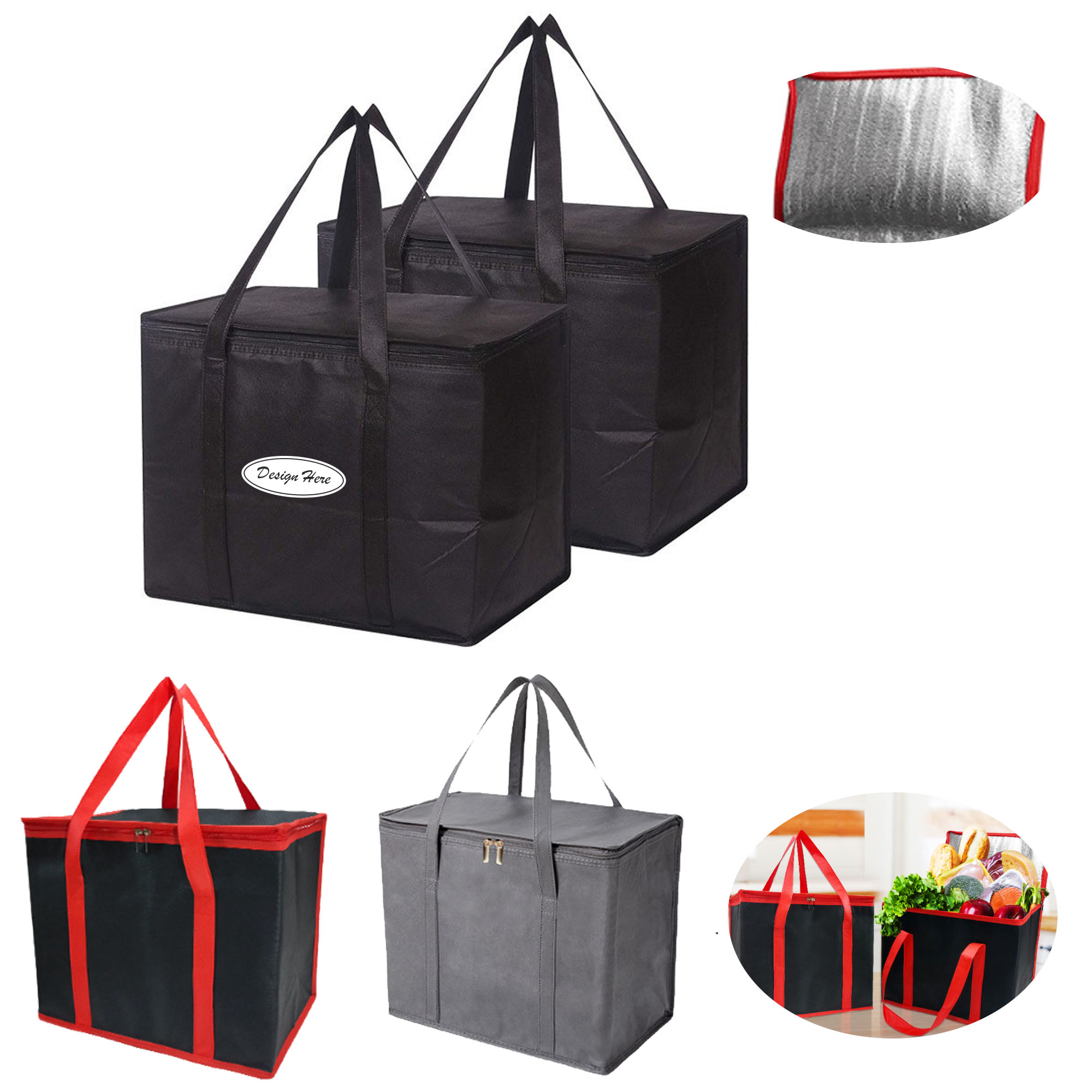 Durable Non-Woven Insulated Bag with Aluminum Foil Lining 3
