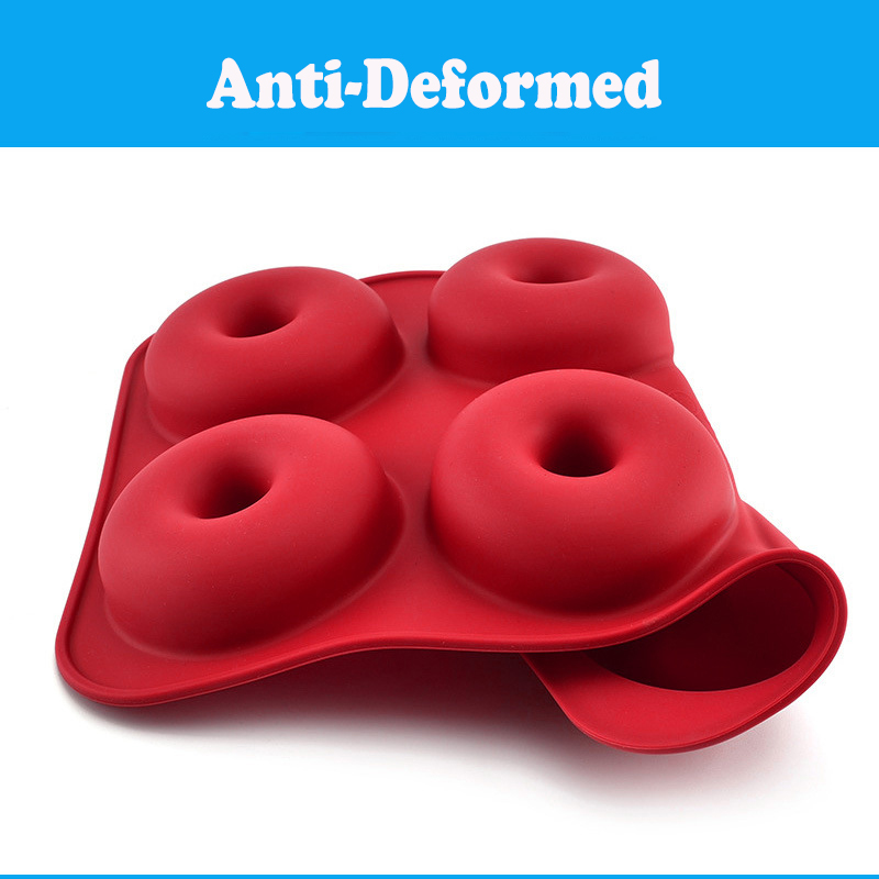 Non-Stick Silicone Donut Mold for 6 Donuts 2.95 Inch 7