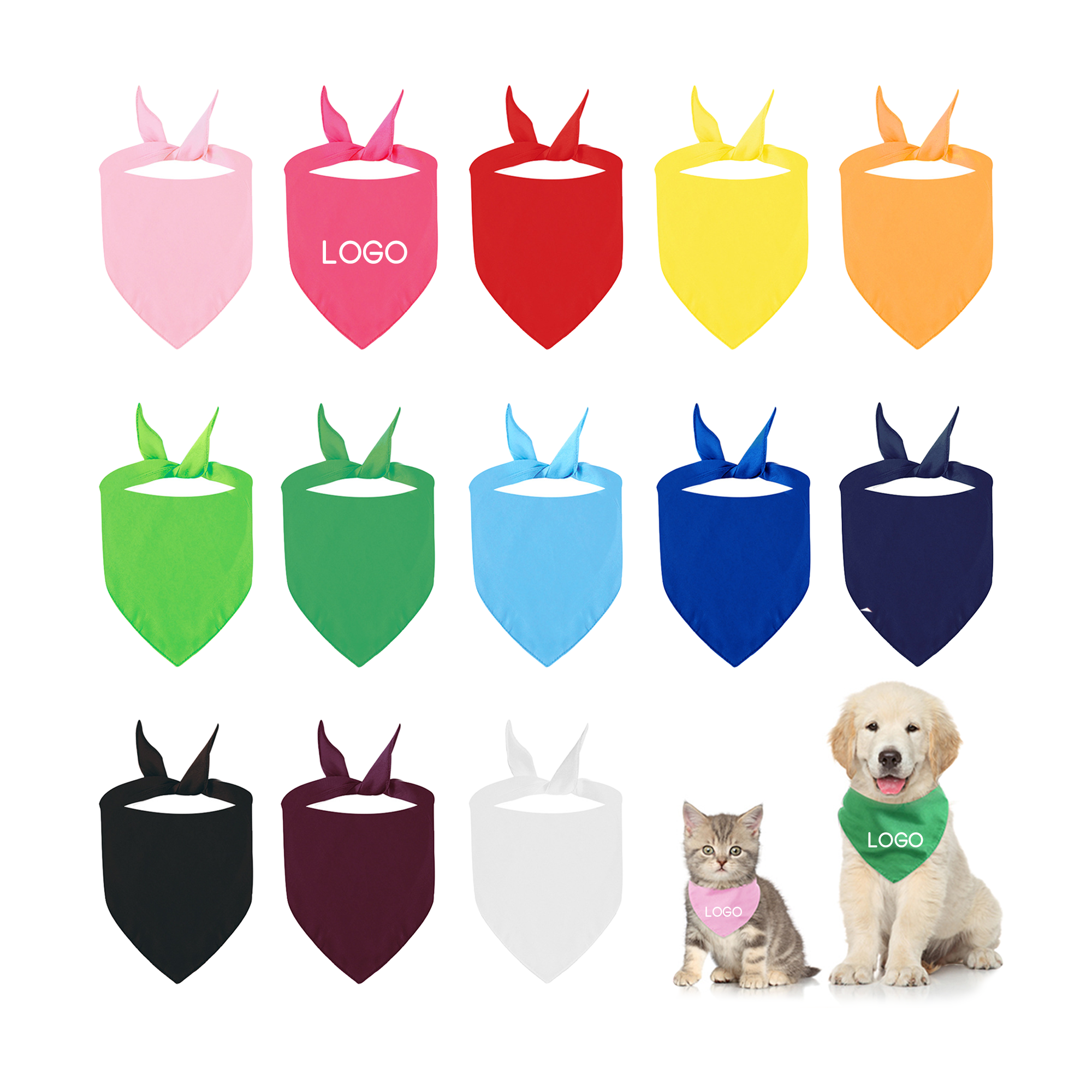 Large Dog Triangle Bandanas 2