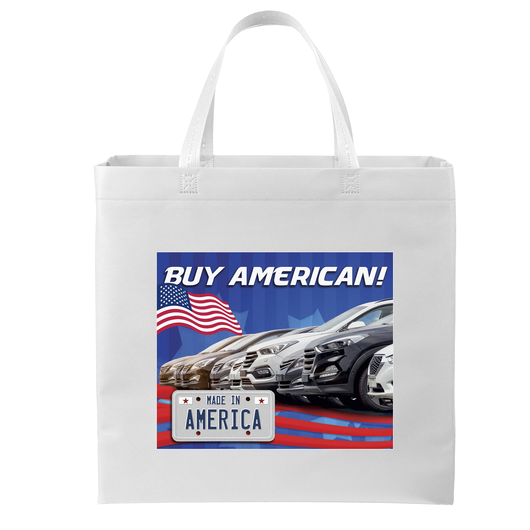 Patriot™- USA Made Non-Woven Tote - ColorVista, custom non-woven bag with logo imprint 20