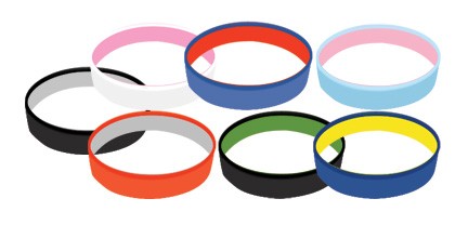 Dual Layer Silicone Wristband Keychain 1