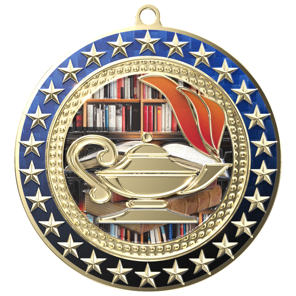 Radiant Star Medal - Book & Lamp