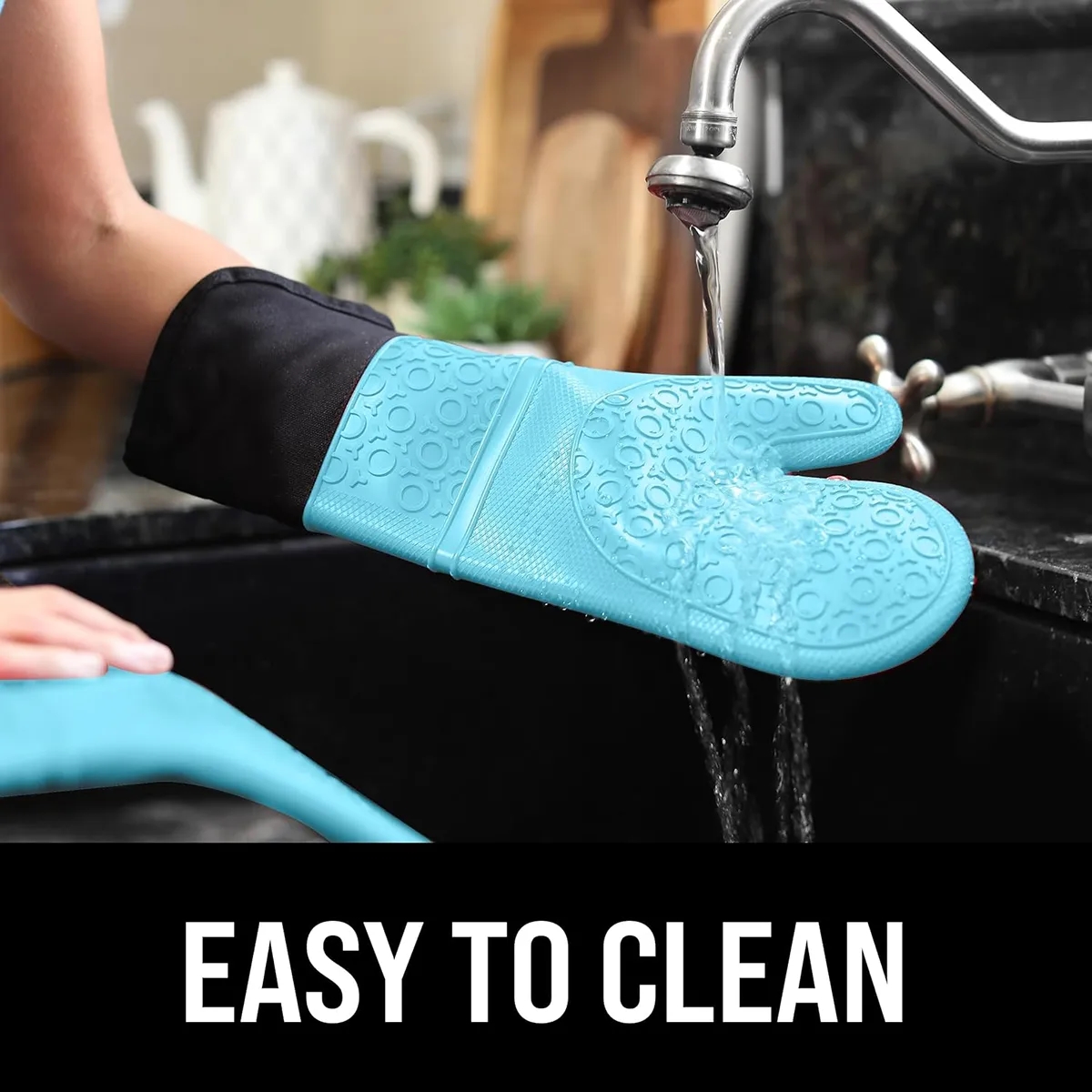 Extra Long Professional Silicone Oven Mitt 5