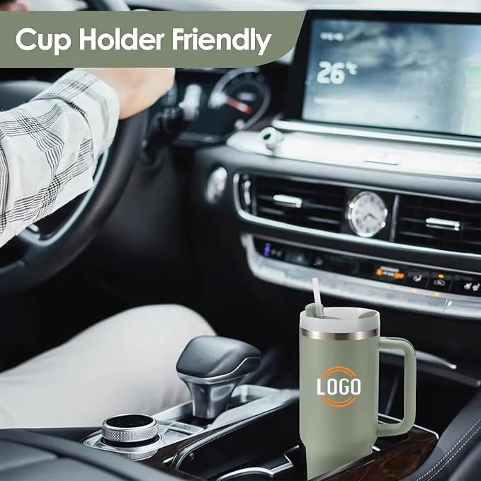40 oz Reusable Car Straw Thermos Cup 4