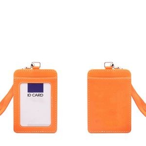 RFID Blocking PU Leather Card Holder with Lanyard 21