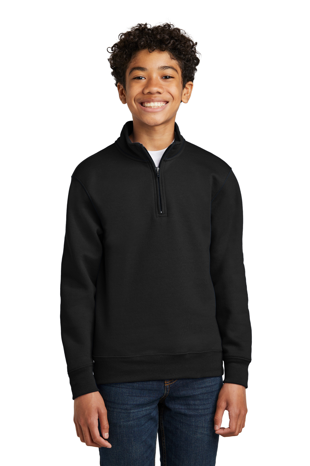 Port & Company® Youth Core Fleece 1/4-Zip Pullover Sweatshirt 1