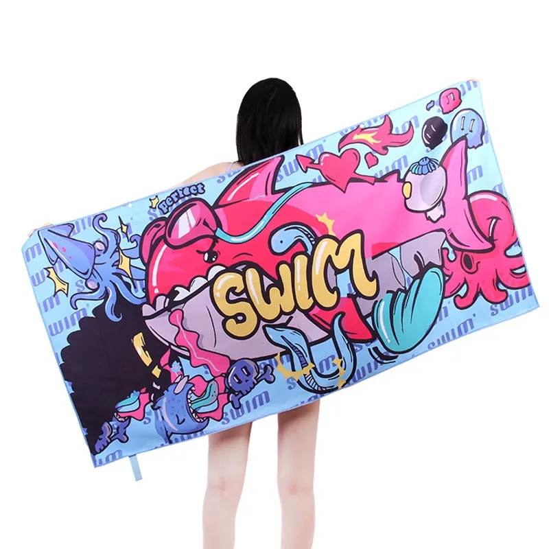 Microfiber Thin Lightweight Beach Towel Sand Free Quick Dry 2