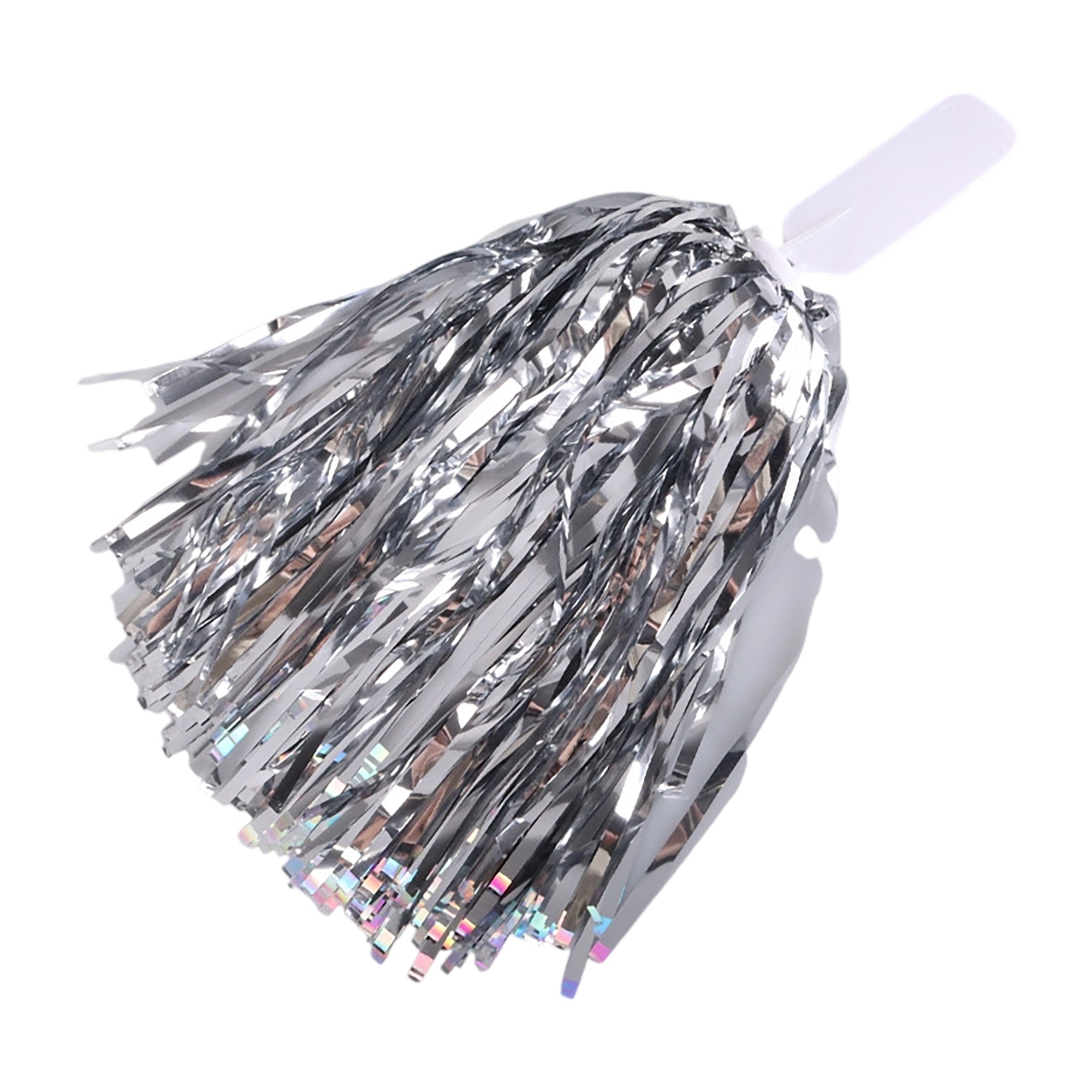 PET Material Cheerleader Pom With Plastic Handle 11.8" 7