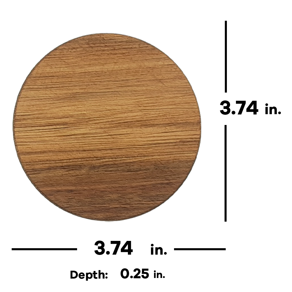 Acacia Wood Round Coaster Set