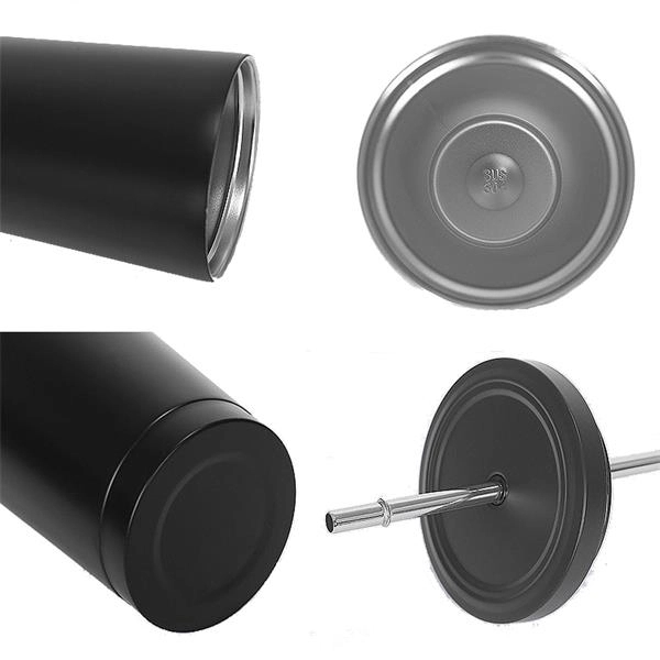 Stainless Steel Straw Thermos Cup 2