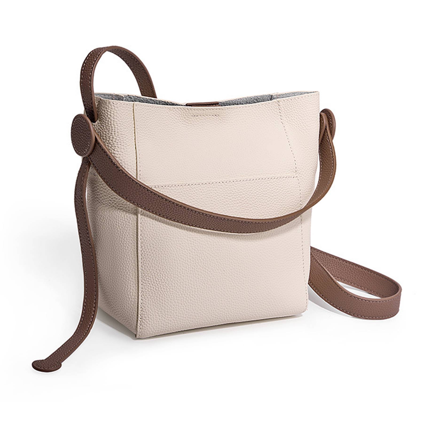 Genuine Leather Cross-body shoulder bucket bag for women 6