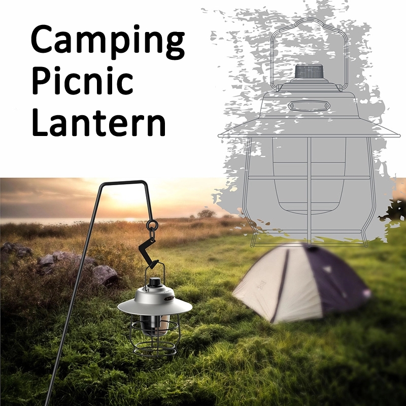 Retro Outdoor Camping Light & Picnic Lantern with Power Bank 21