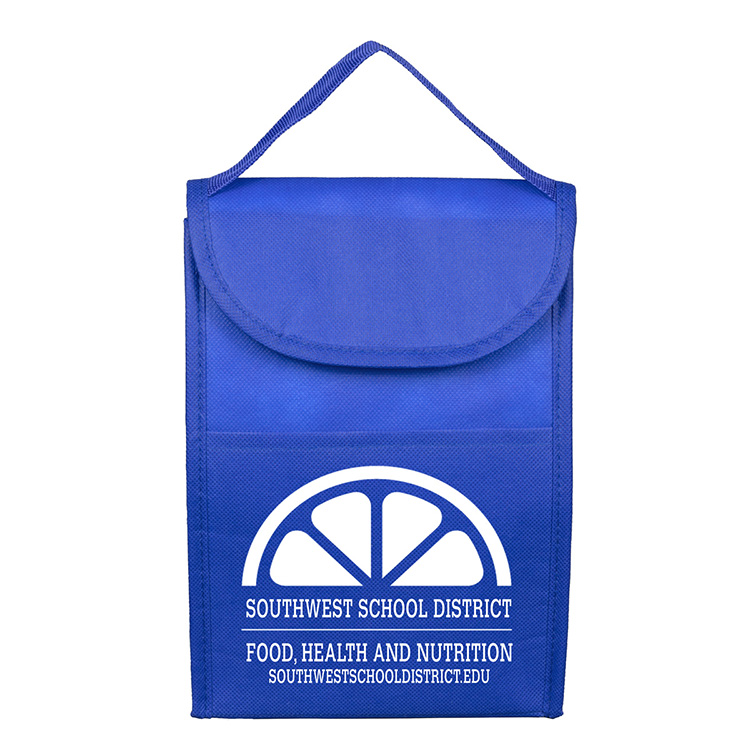 7"W x 10"H x 5"Gusset - "ARCTIC CHILL" Tall Insulated Cooler Lunch Tote with Hook & Loop Closure 19