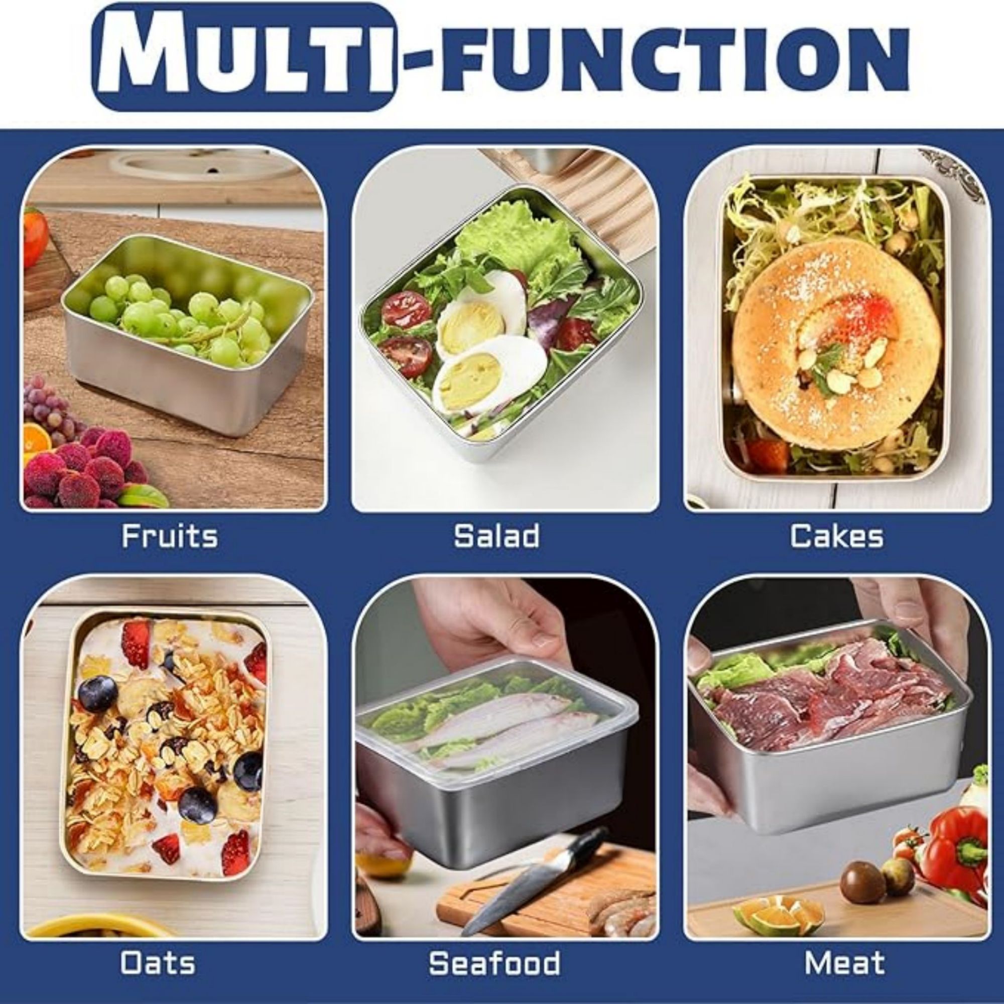 Stainless Steel Food Containers With Lids 5