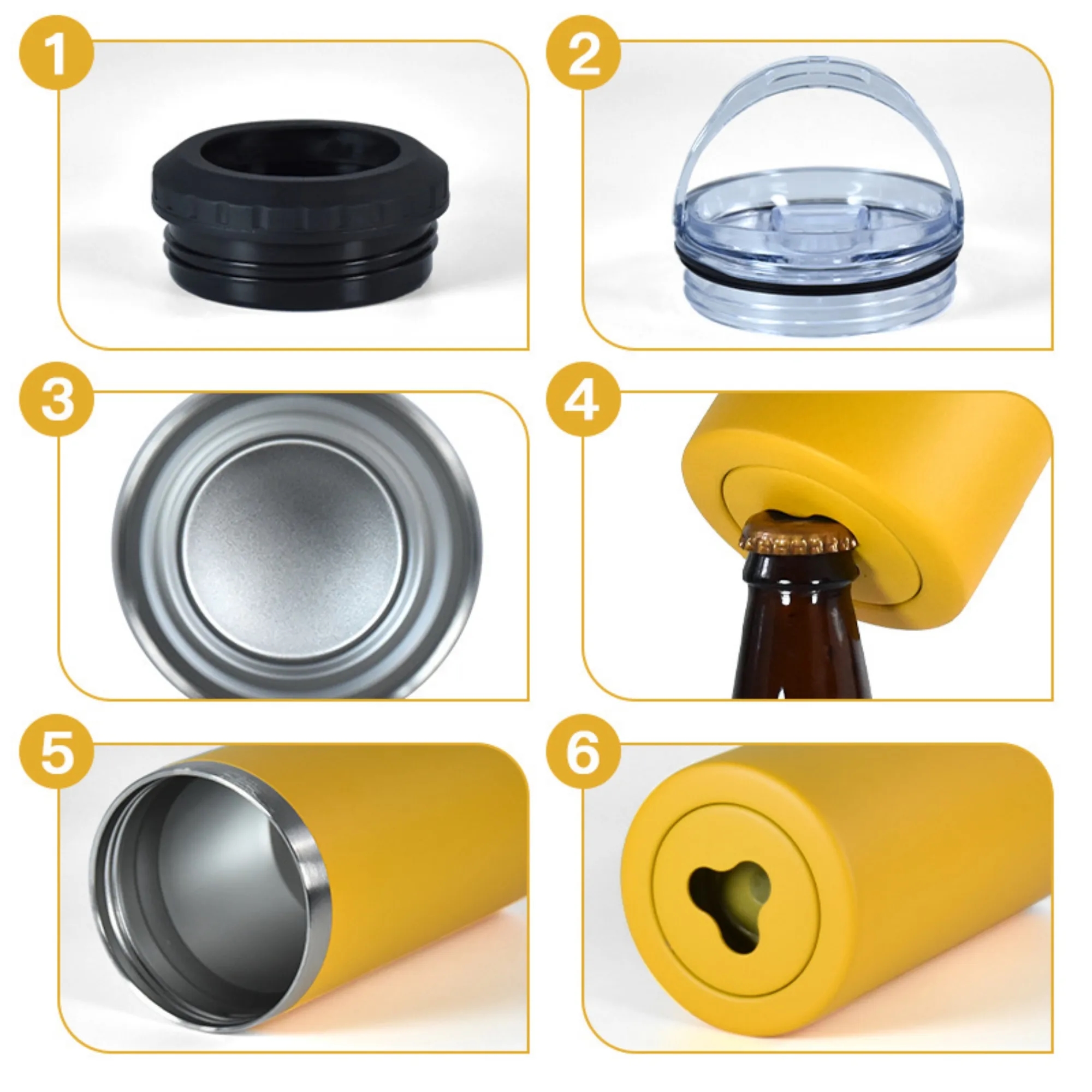 16oz Multi-Functional 304 Stainless Steel 4-In-1 Cooler 9