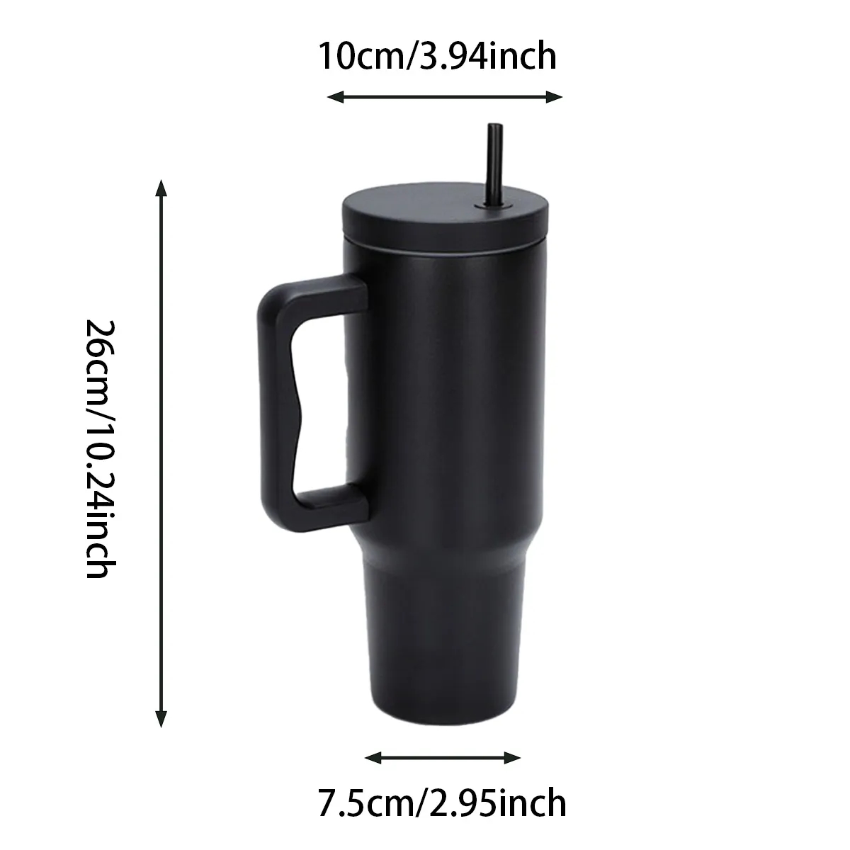 pink 40 Oz. Stainless Steel Tumbler With Handle & Straw 1