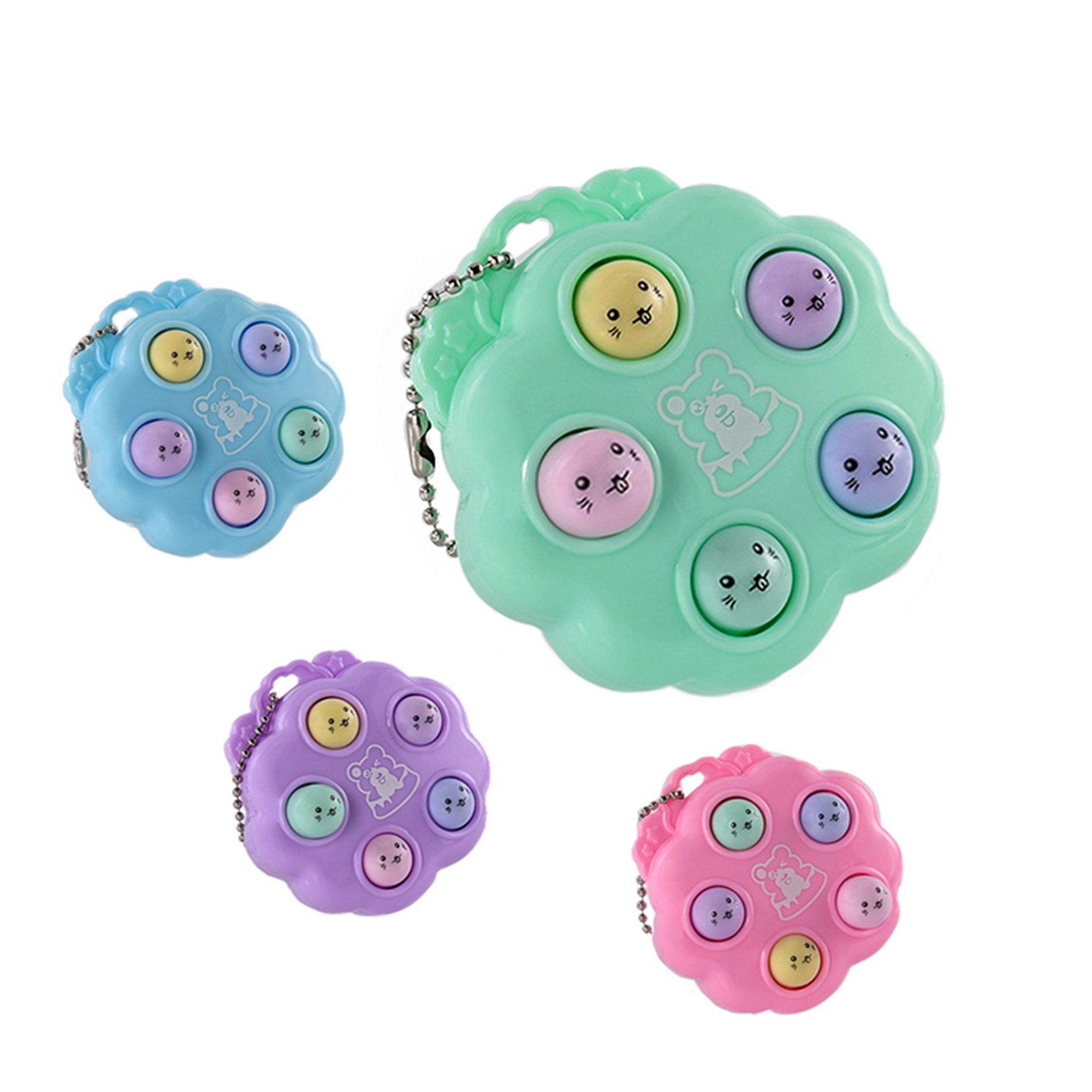 Colorful Push Pop Bubble Keychain Toy Pendant 8