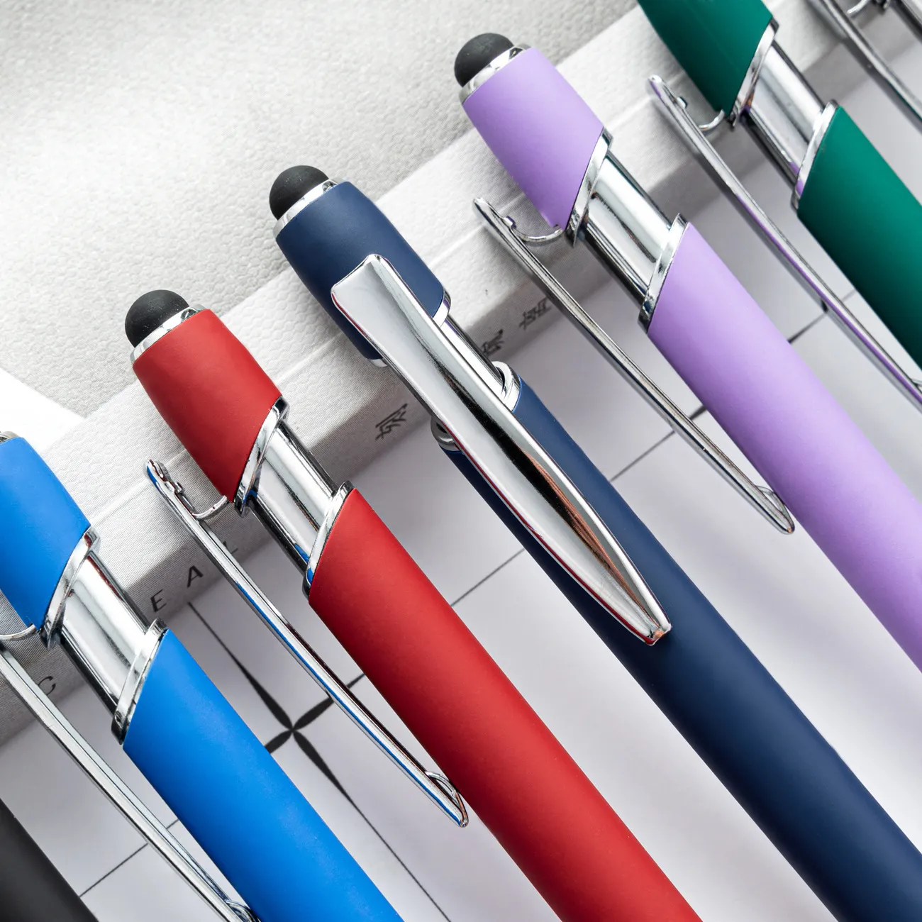 Metal BallPoint Pen With Soft Touch Click 5