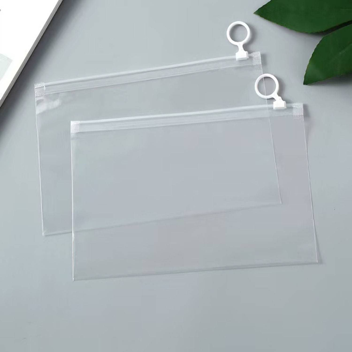 Customizable sizes Frosted Cosmetic Pouch w/ Zipper 3