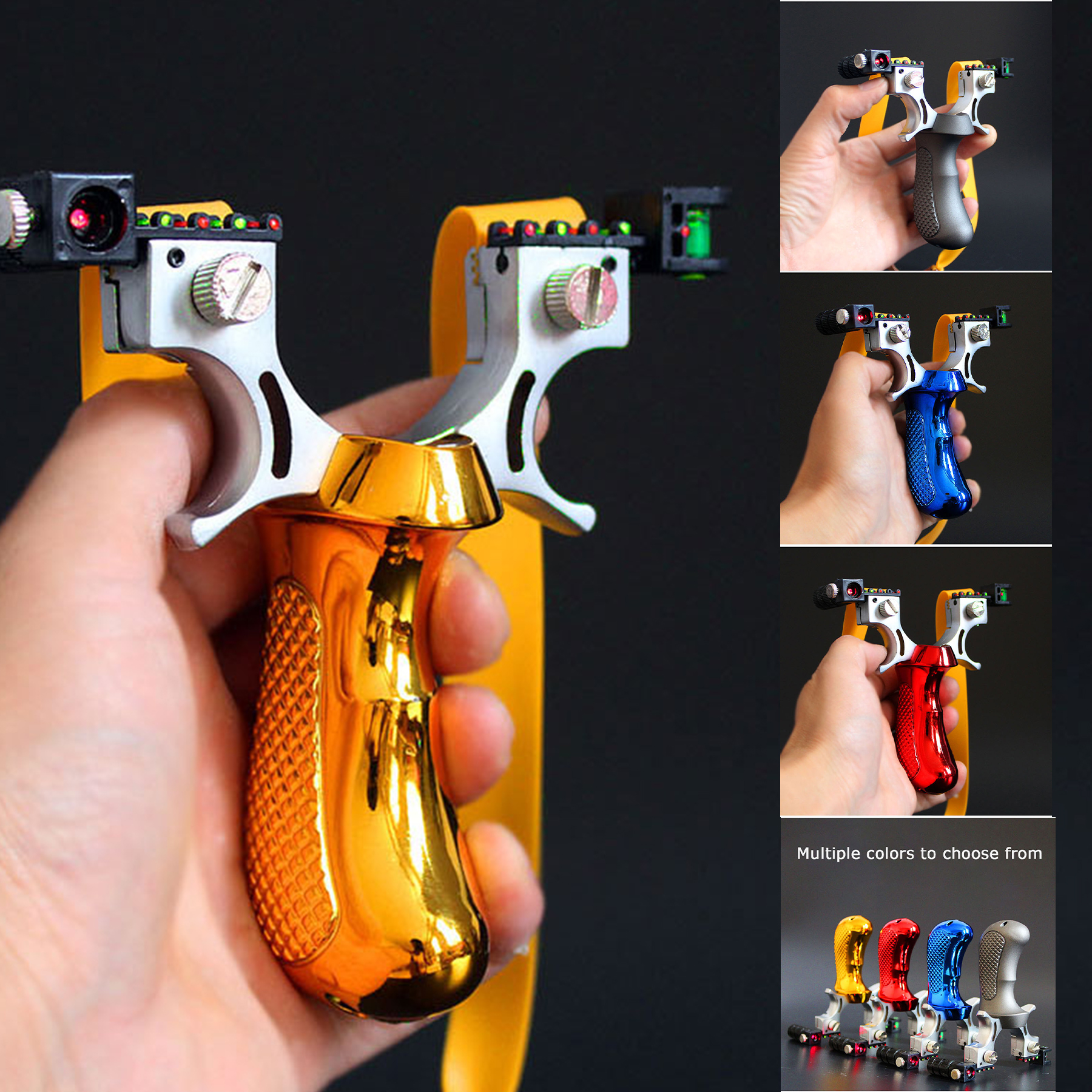 Twin Wire Resin 98K Portable Slingshot With Infrared Laser Light