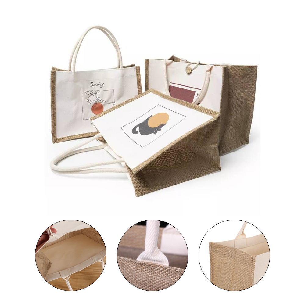 Recyclable Jute Cotton Tote Bag 3