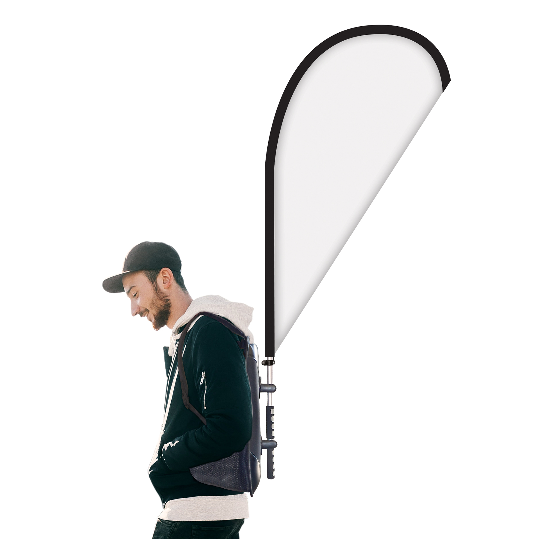 Basic Double Sided Teardrop Style Backpack Flag Kit 16