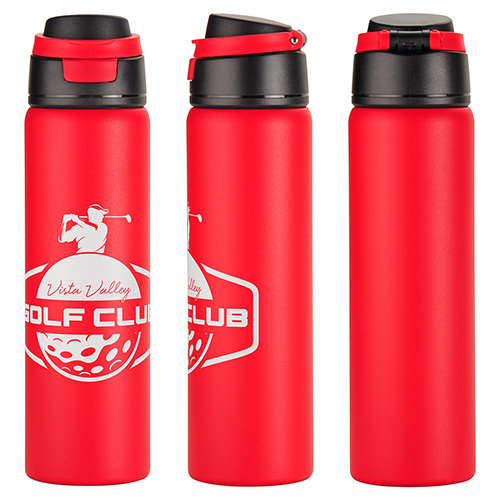 Cabrio 24 oz Recycled Stainless Steel Vacuum Insulated Bottle, custom water bottle with logo imprint 14