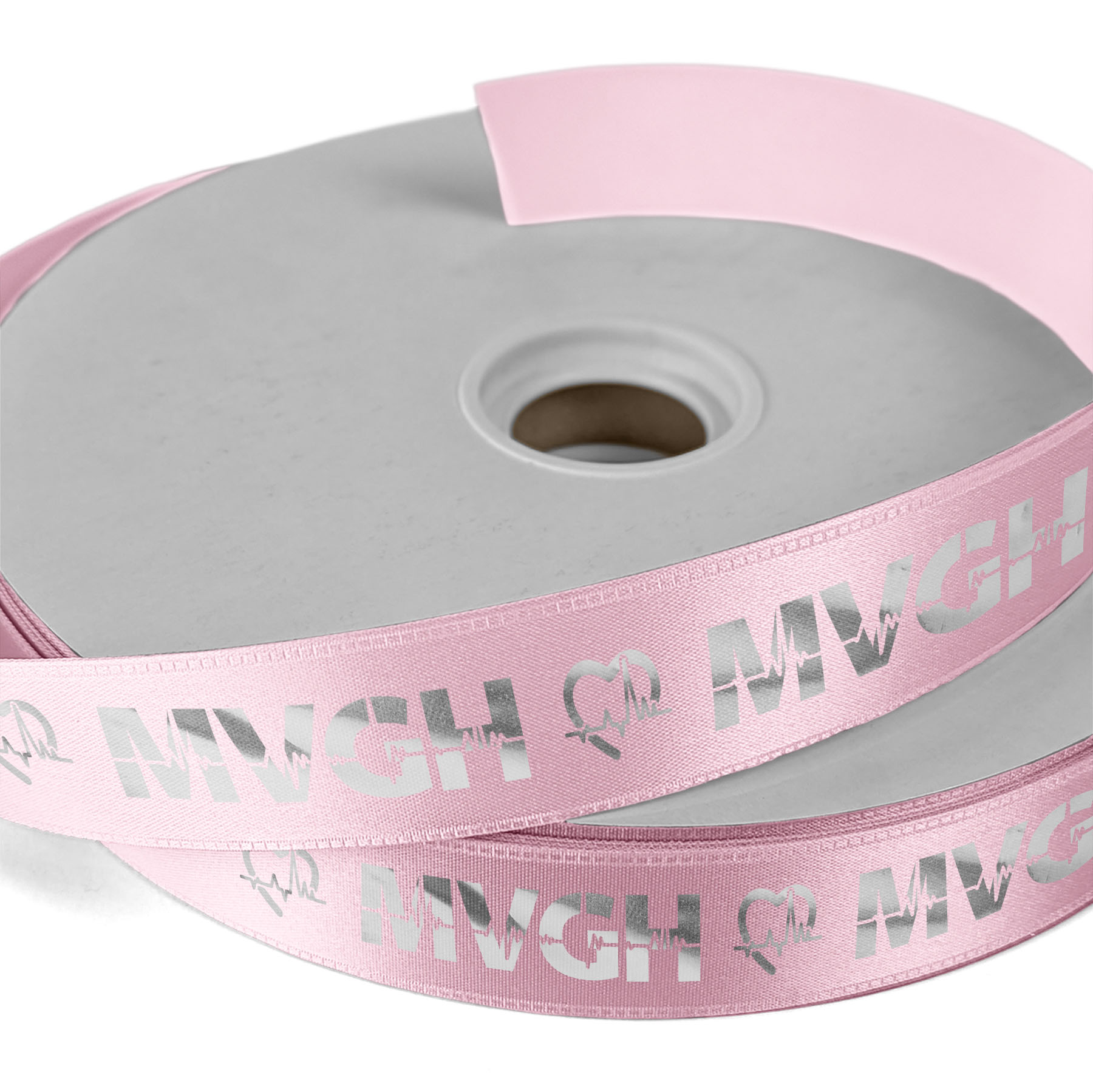 1" Badge Satin Ribbon - 100yd Roll - Foil Print 11