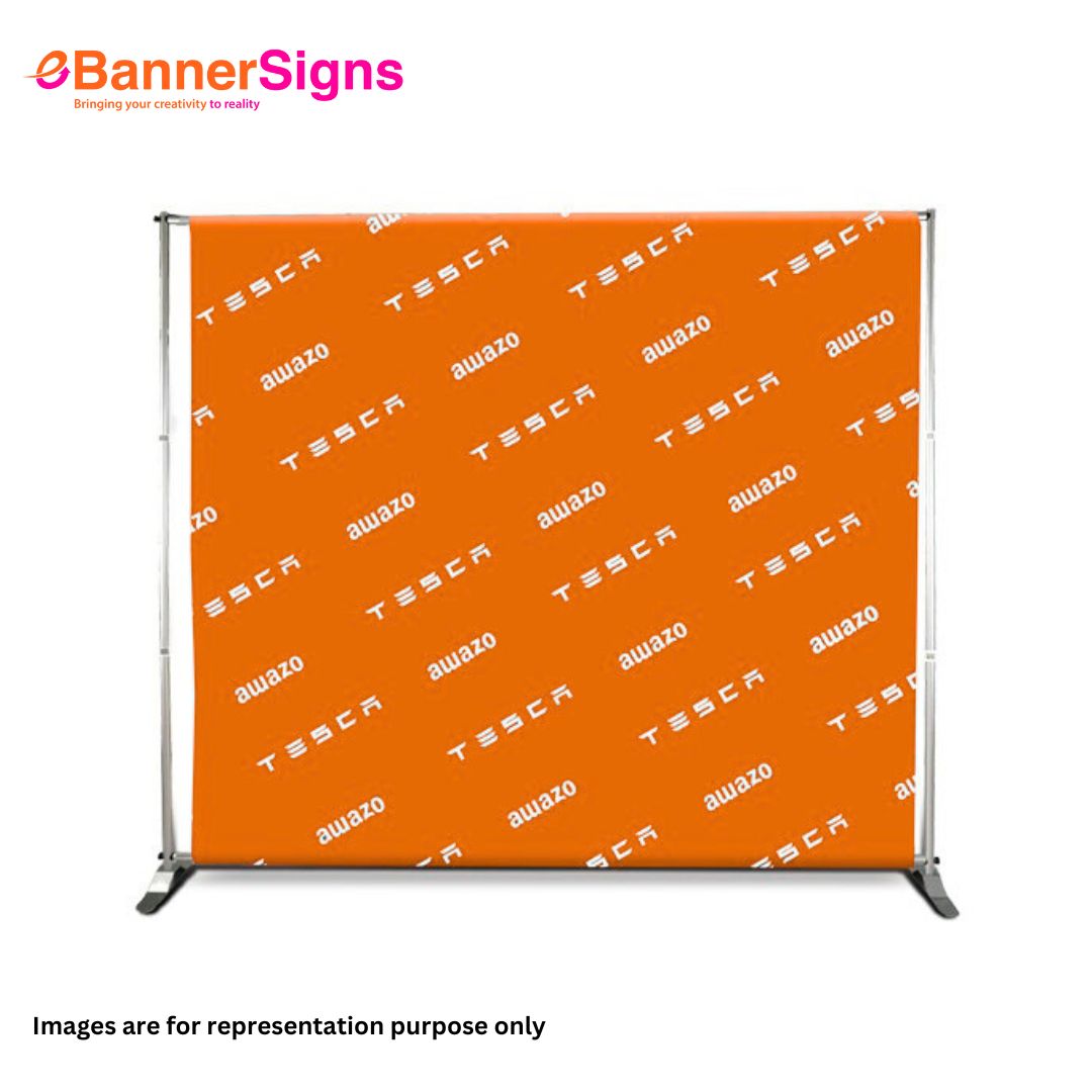  Step & Repeat Straight Pillow Case Backdrop (Graphics + Hardware)  5