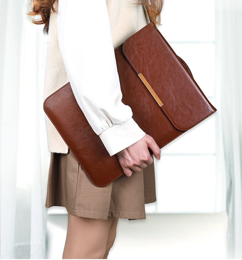 Waterproof Anti-scratch Leather Sleeve with Pouch 10