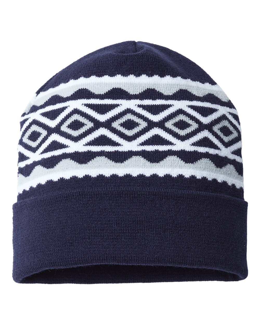 USA- Made Diamond Cuffed Beanie - RKD12 16