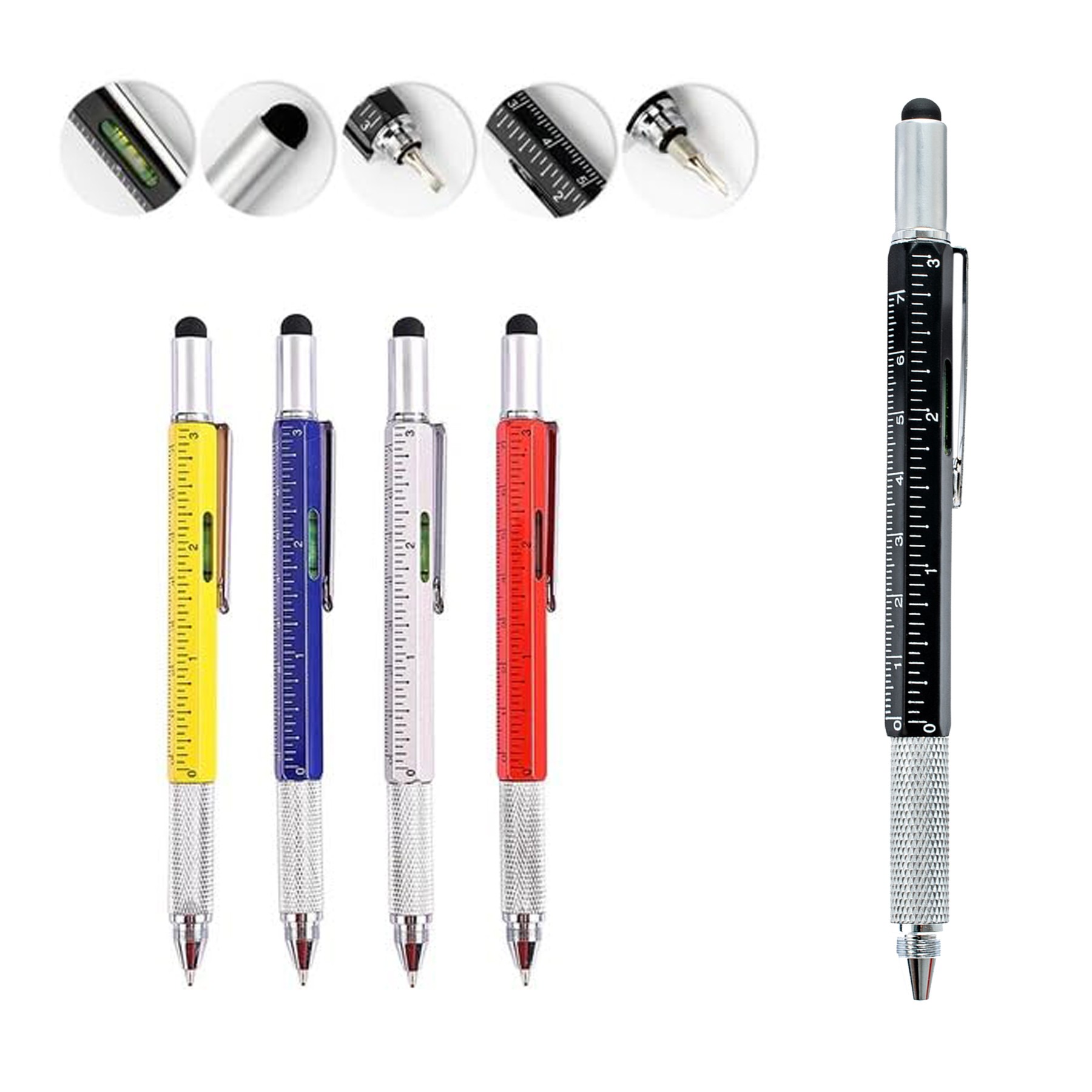 Aluminium Unique 6 In 1 Multitool Pen