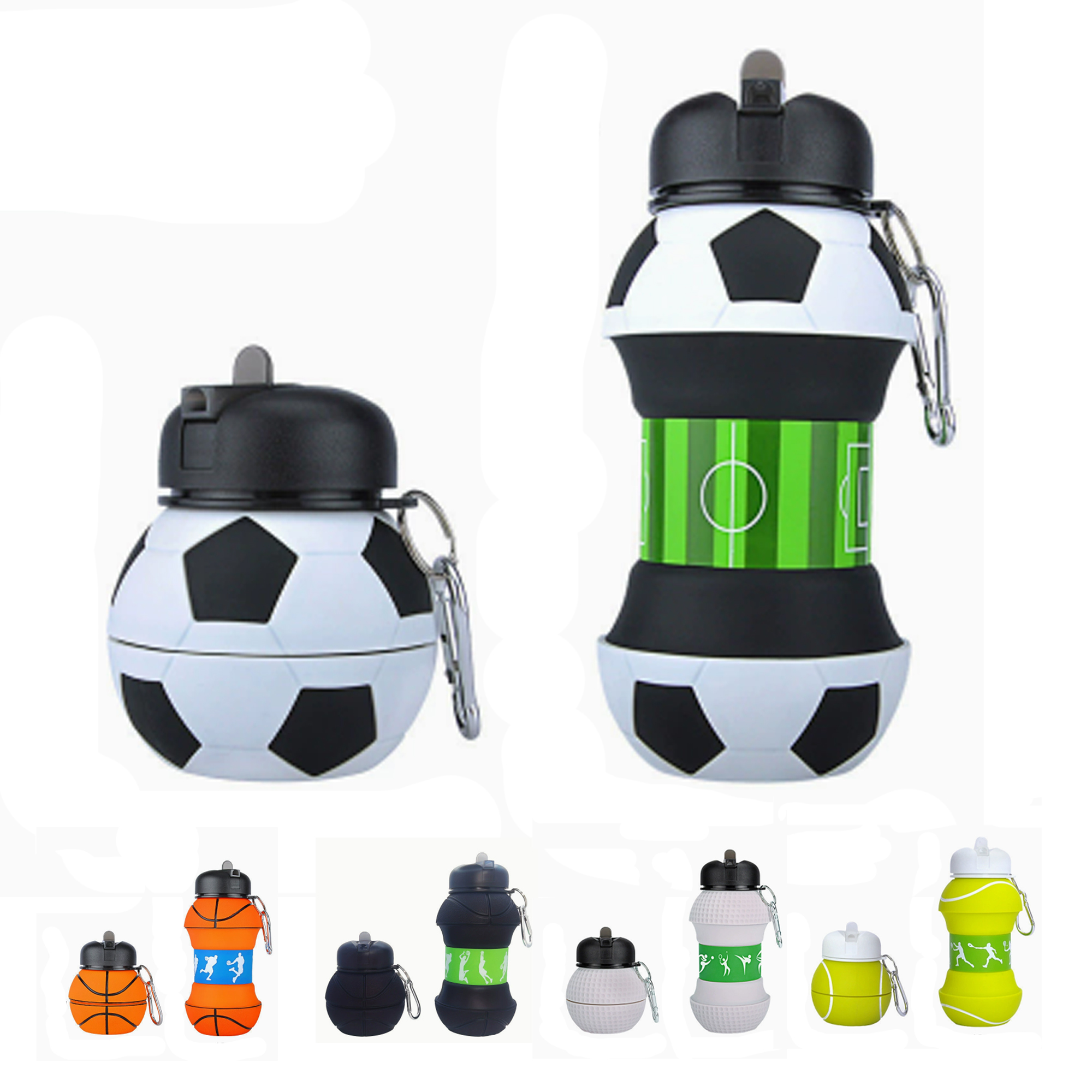 19oz Silicone Collapsible Water Bottles Portable Kettle 2