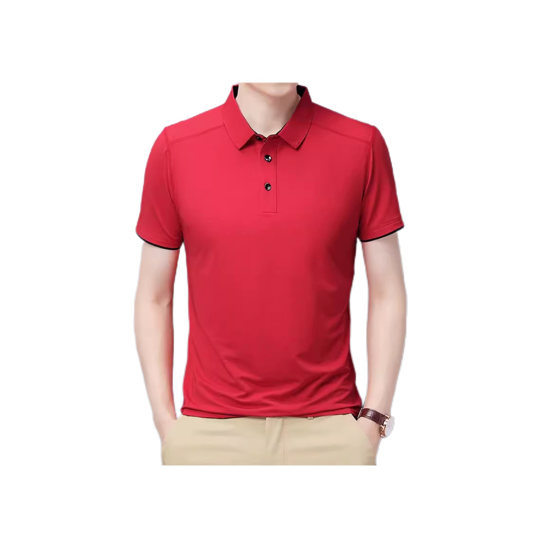 Men's Polo Shirt Moisture Wicking Summer Short Sleeve Tennis Golf Shirts 2