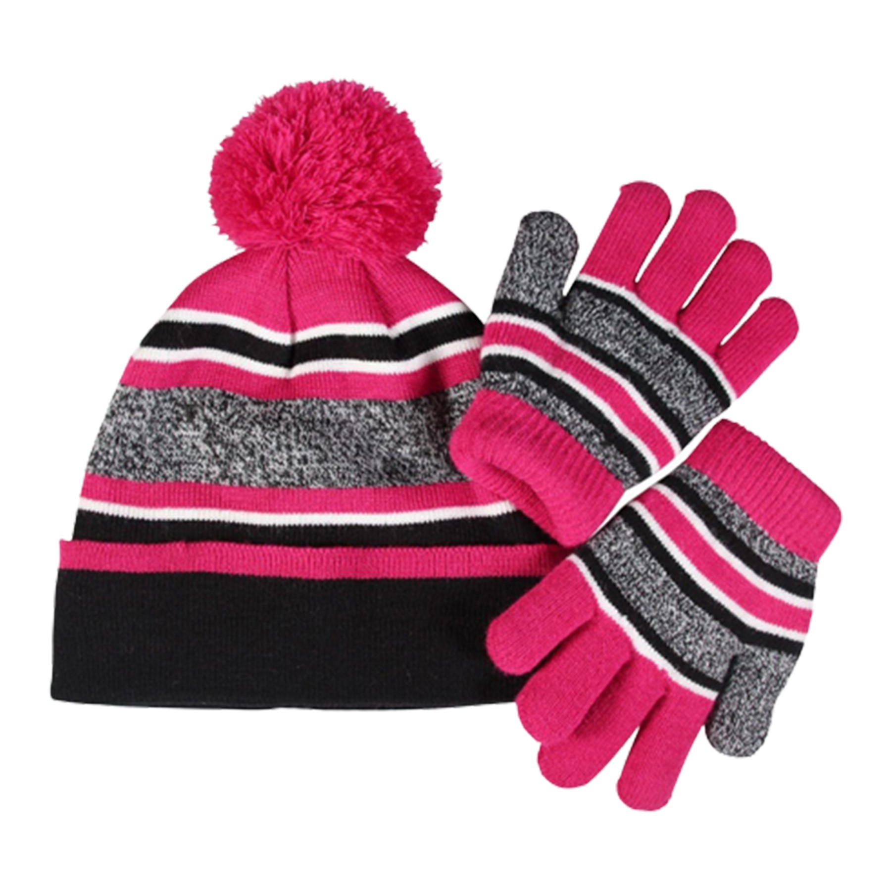 Knit Hat And Gloves Set 4