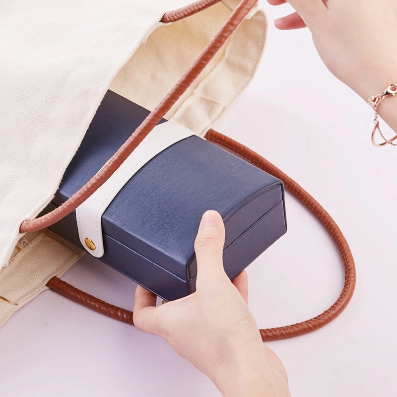 Custom PU Portable Travel Jewelry Organizer Storage Box 11