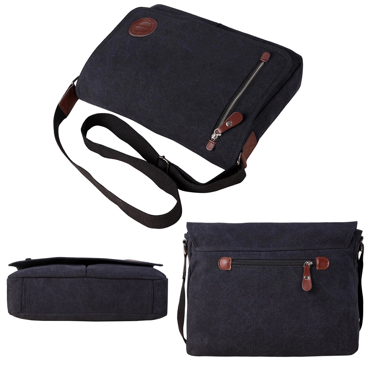 Vintage Canvas Satchel Messenger Bag For Men Women 3