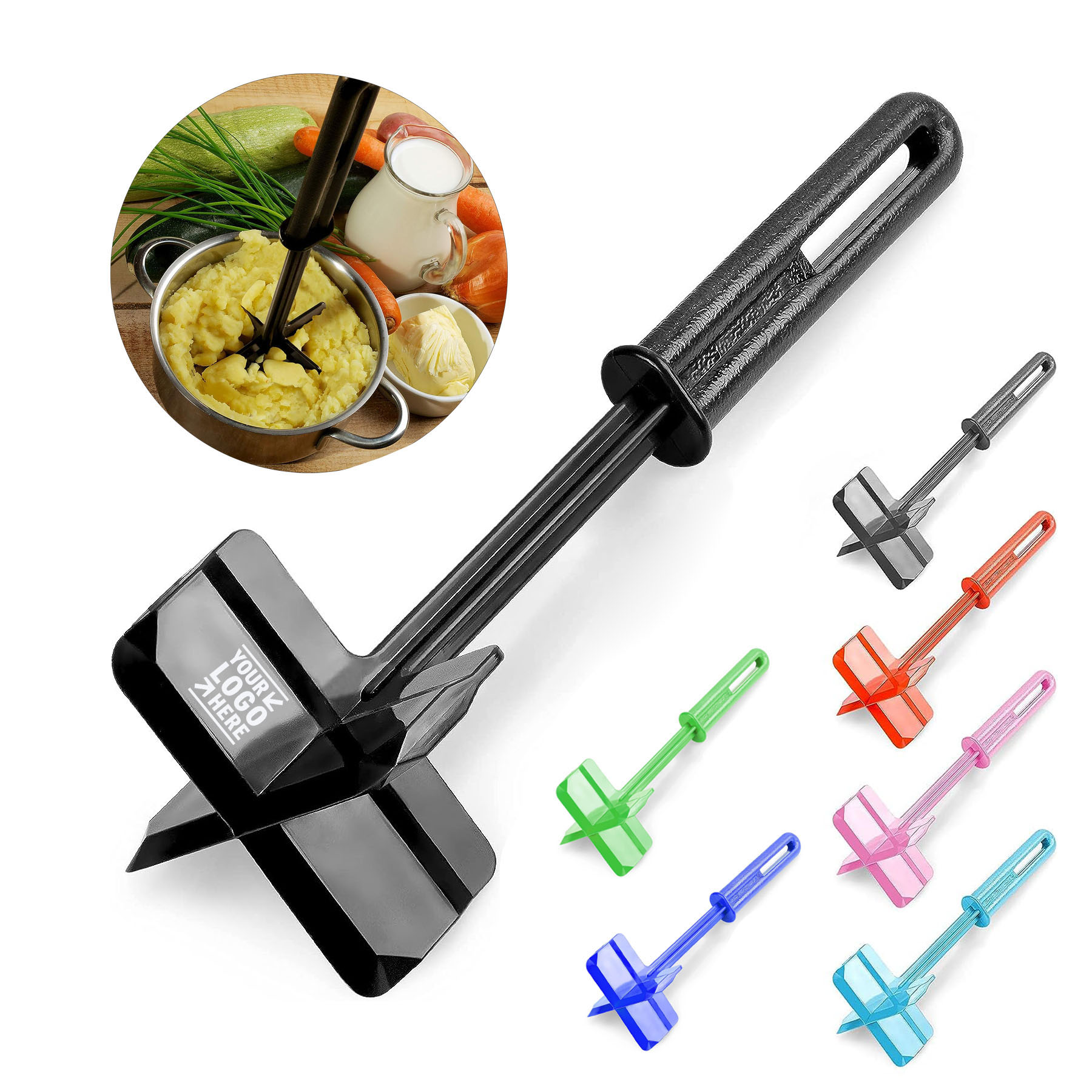 Ground Beef Smasher Kitchen Durable Hamburger Meat Chopper Masher 2