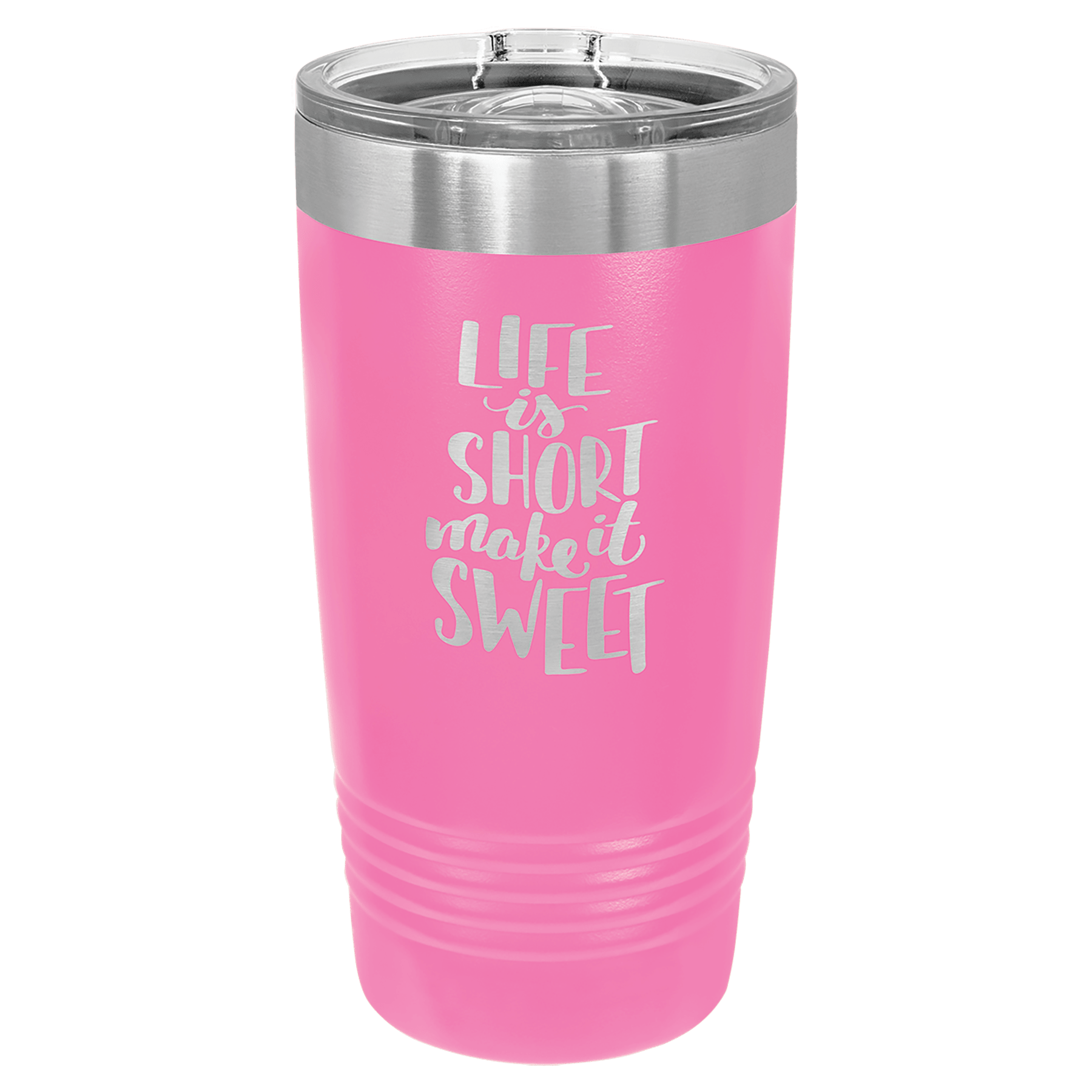 20 oz. Pink Laser Engraved Polar Camel Ringneck Tumblers w/Slider Lid 1