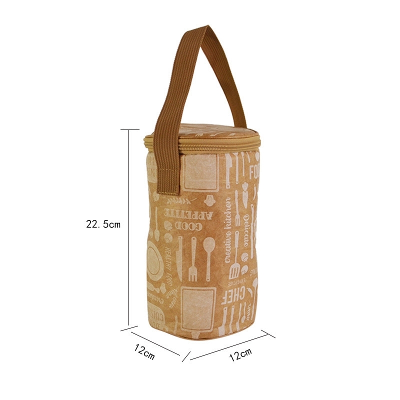 Tyvek Cylindrical Insulated Lunch Bag 4