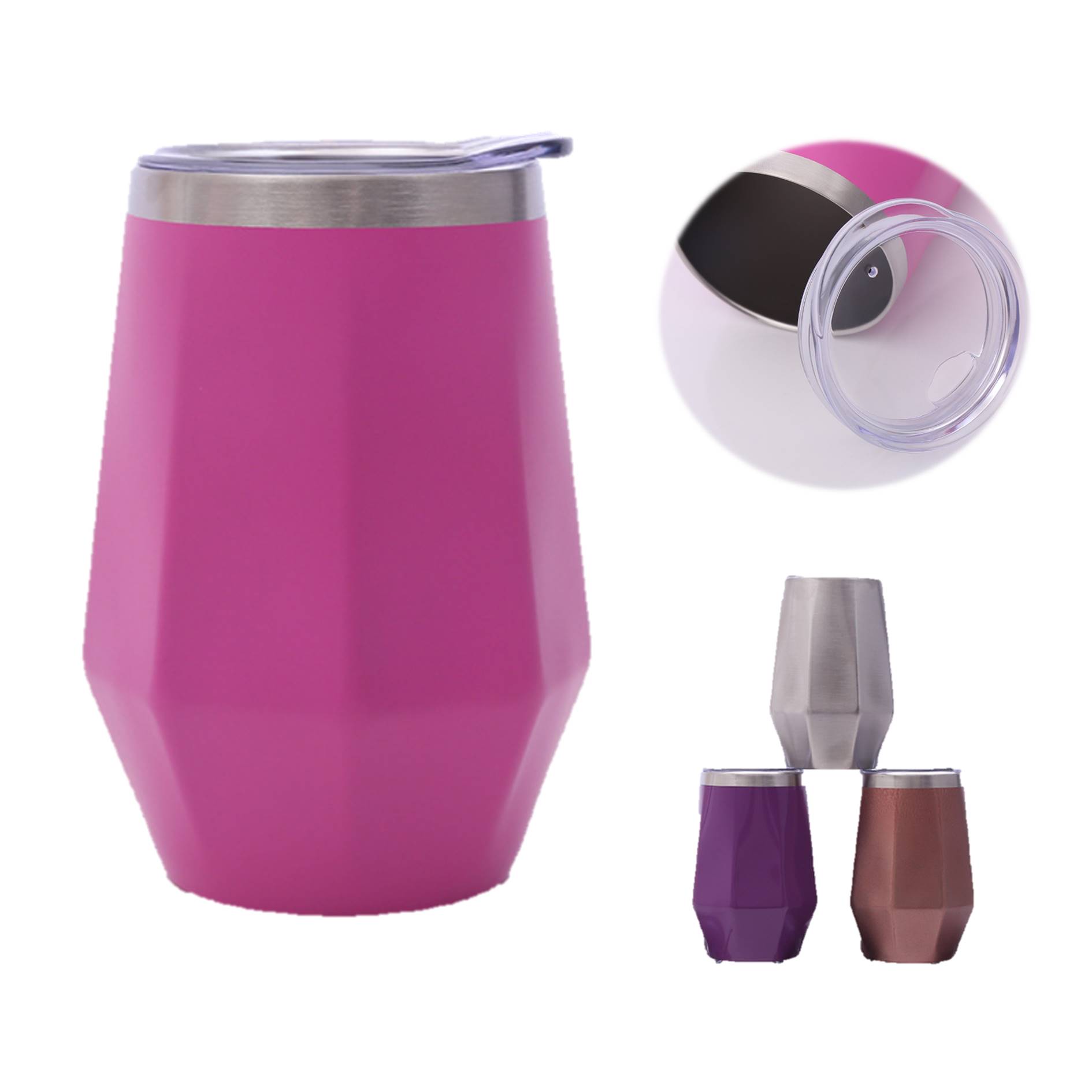 Creative 12 Oz. Portable Diamond Shape Tumbler 3