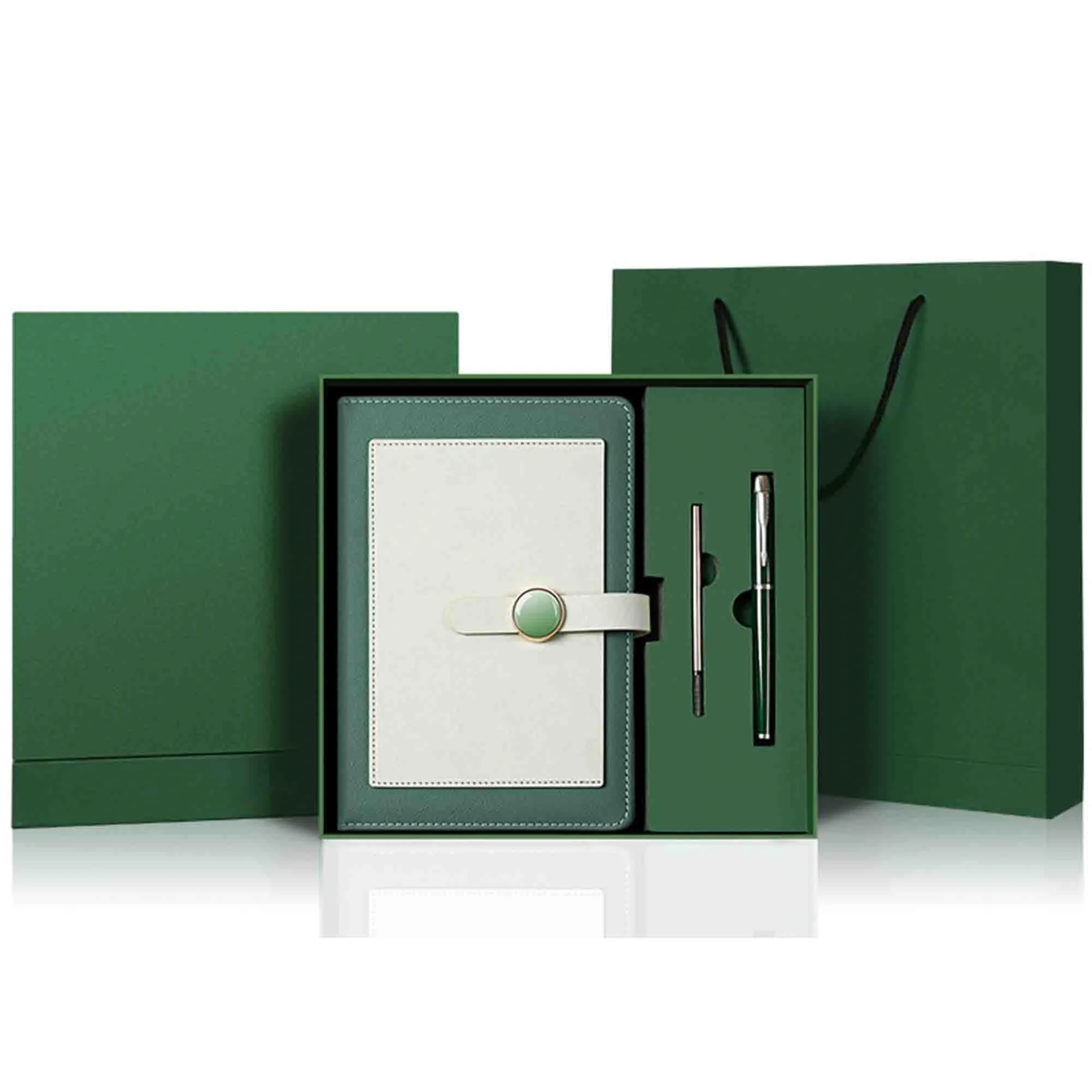 Gift Box Includes Pu Leather Notebook Pen Replacement Refill 2