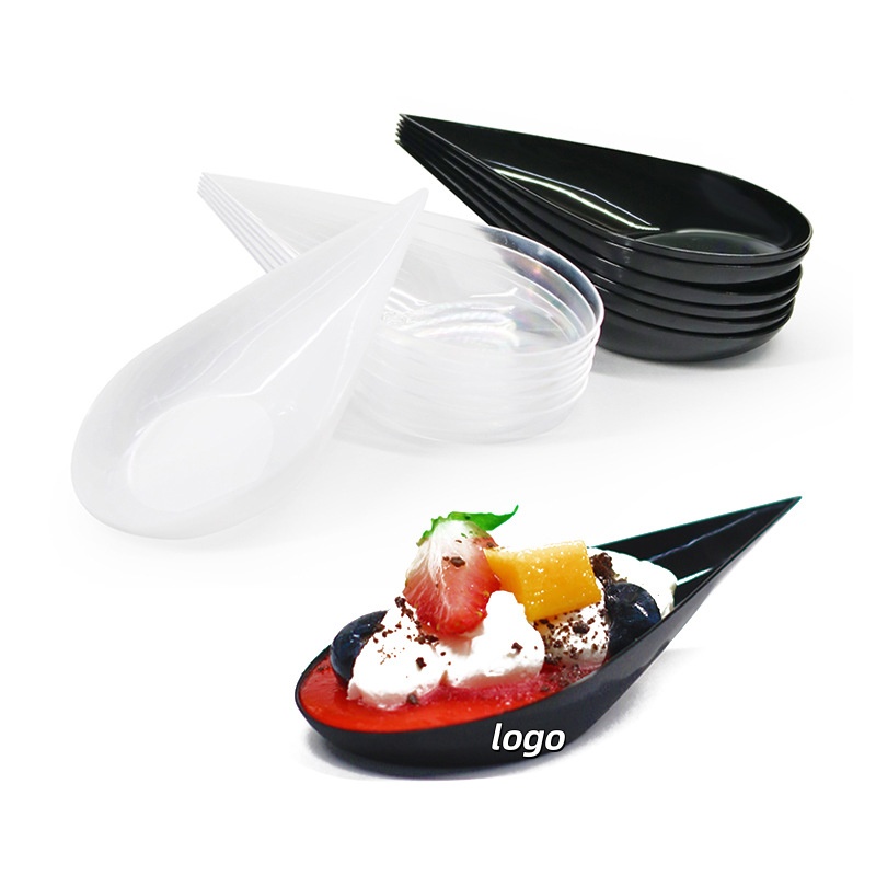 Hart Plastik Transparente Sauce Teller Dessert Teller 3
