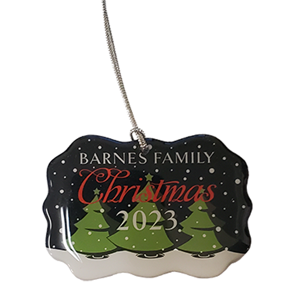 Custom shaped Holiday / Christmas Ornament / Charm / Tag (Double Sided) from 3.1 - 4 Sq. In.