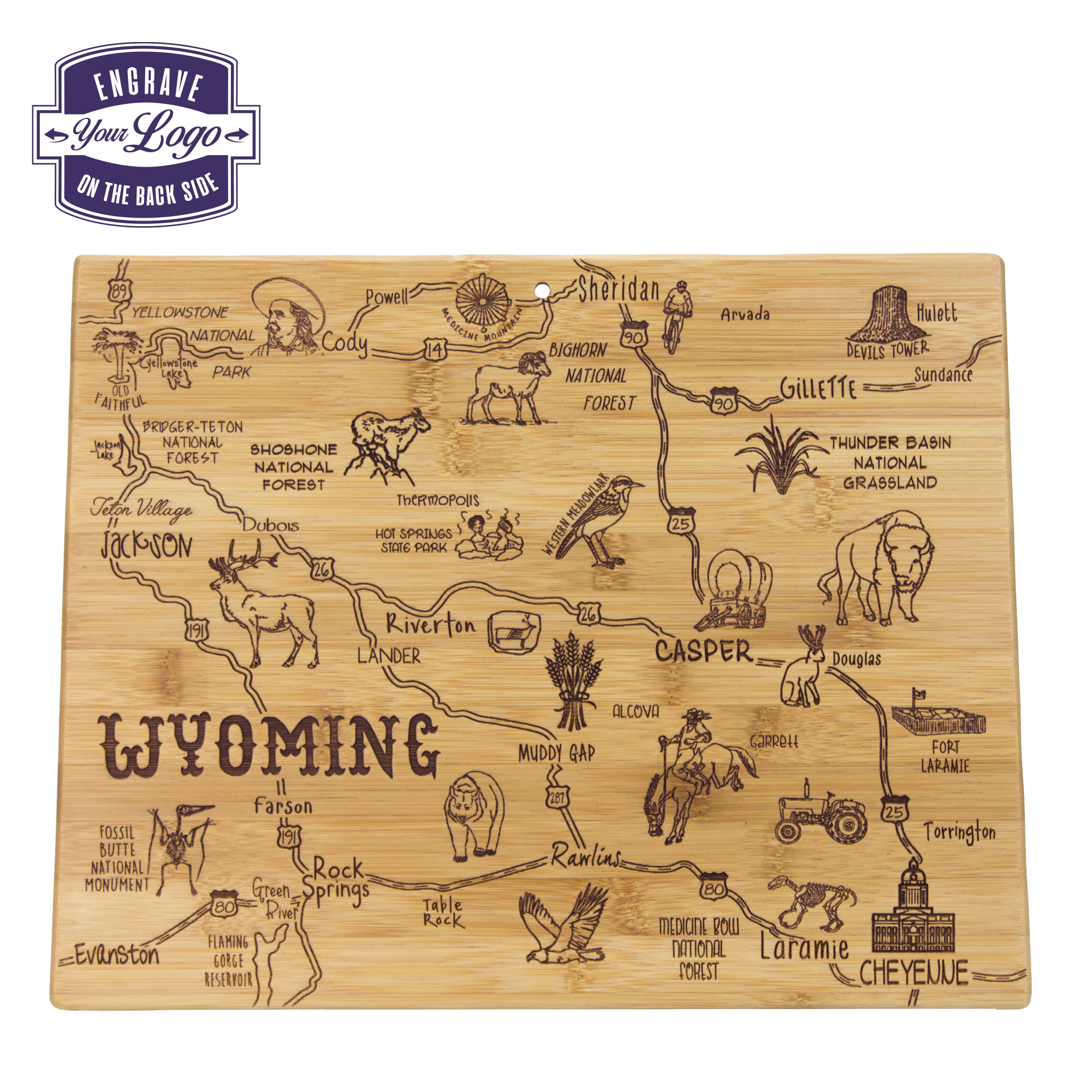 Destination Wyoming Cutting & Serving Board
