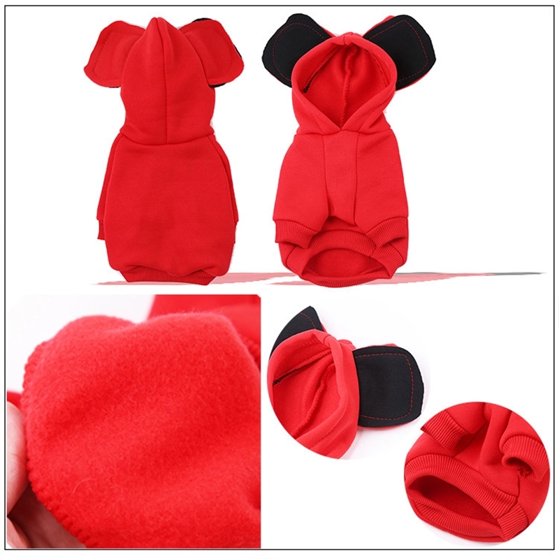 Letters Winter Pet Dog Hoodies Cotton Warm Clothes 3